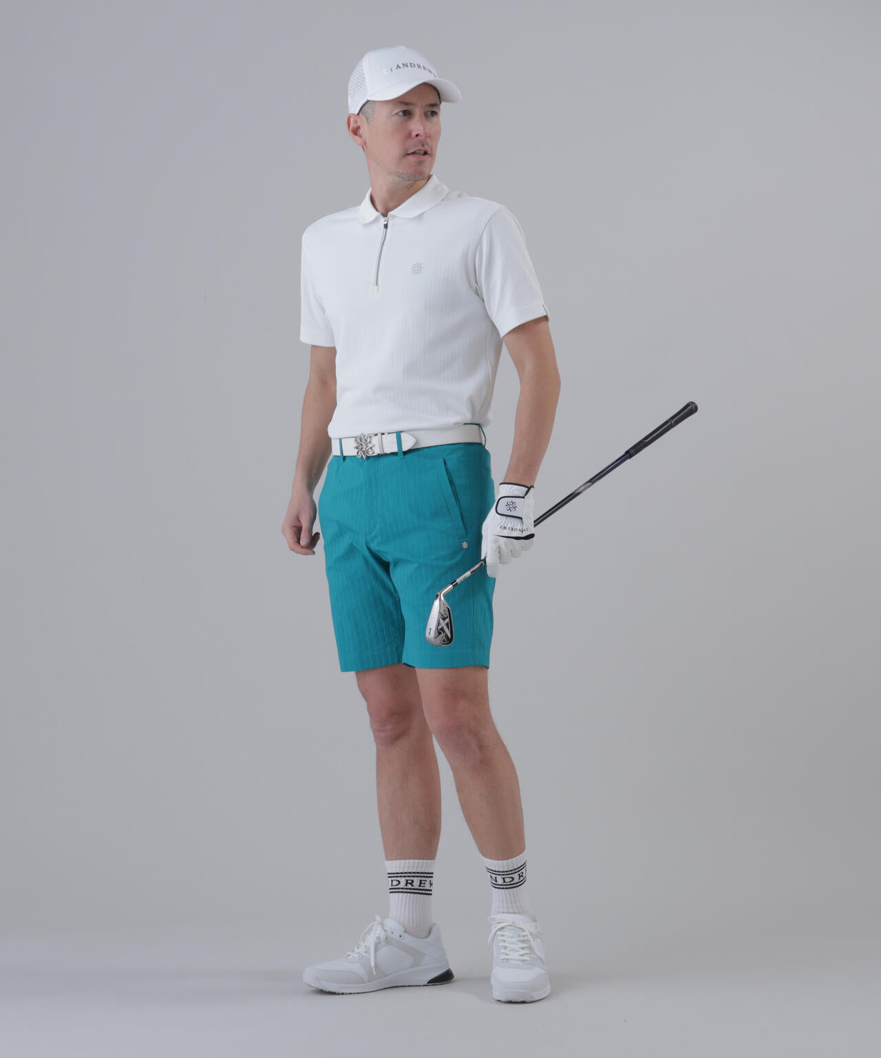 【UVカット】サッカージャガード半袖ポロシャツ (MENS)