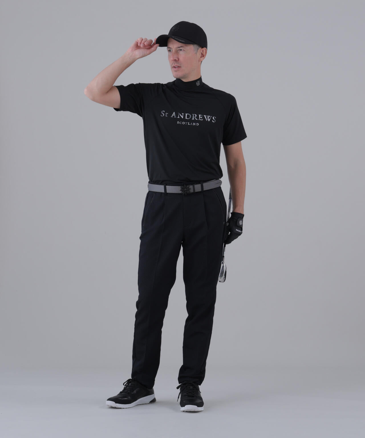 ポリエステルベア天竺ハイネックカットソー (MENS)