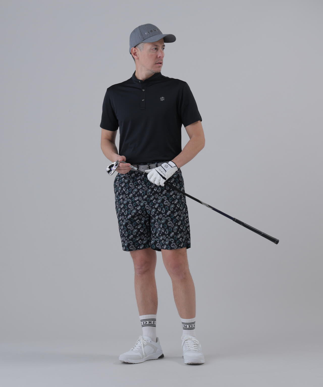 【ストレッチ】ケルトリーフプリントショートパンツ (MENS)