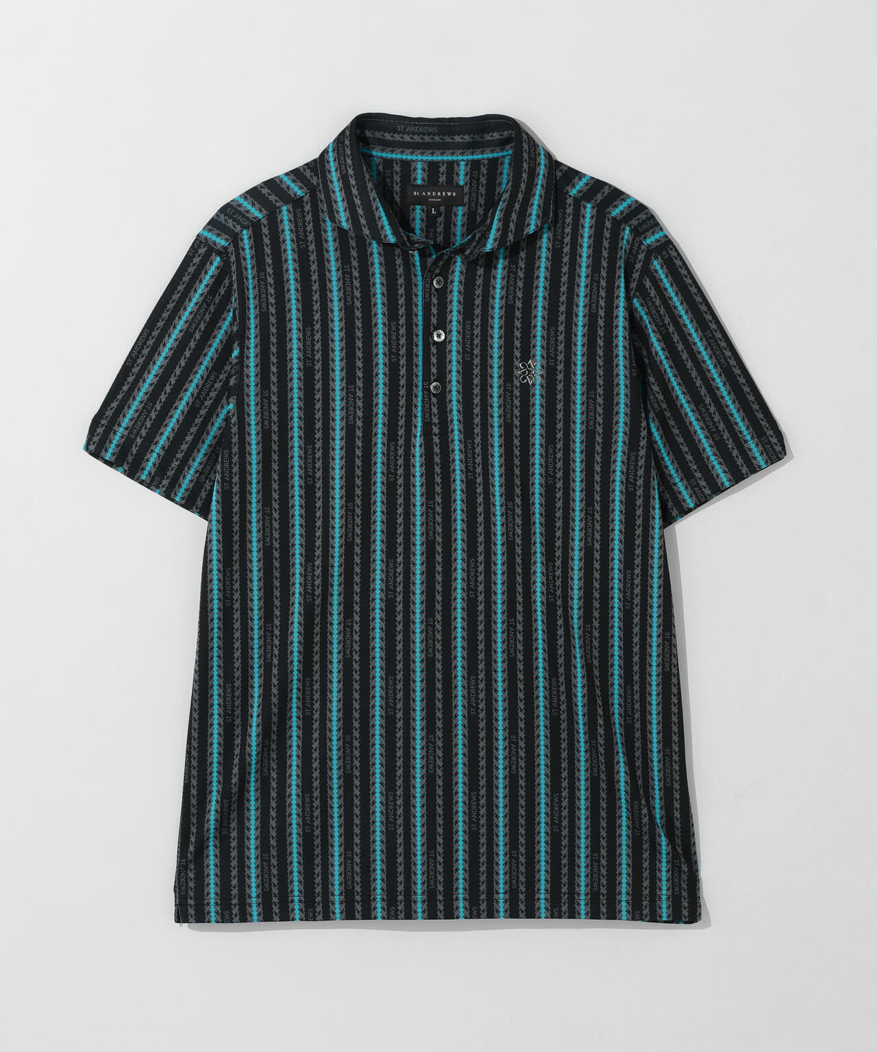 縄ストライプジャガード半袖シャツ (MENS)