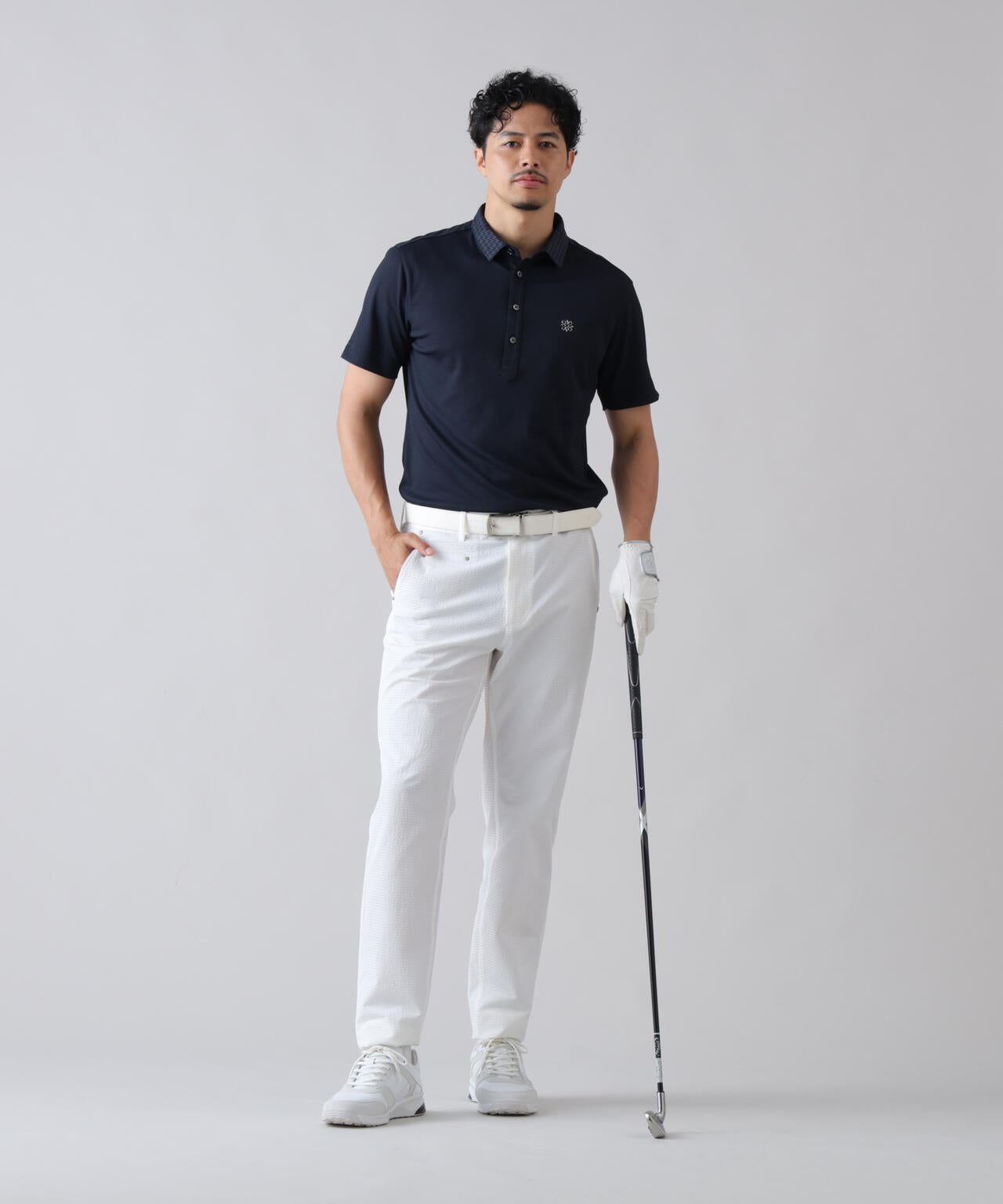 【吸水速乾】【UVカット】ポップコーンストレッチ半袖ポロシャツ (MENS)