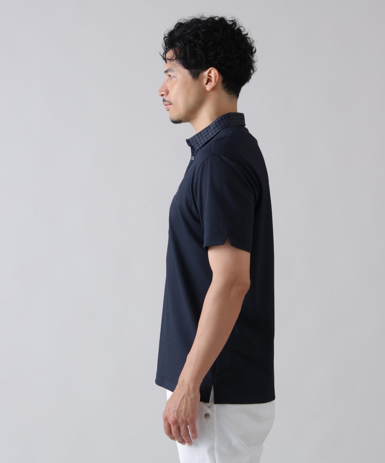 【吸水速乾】【UVカット】ポップコーンストレッチ半袖ポロシャツ (MENS)