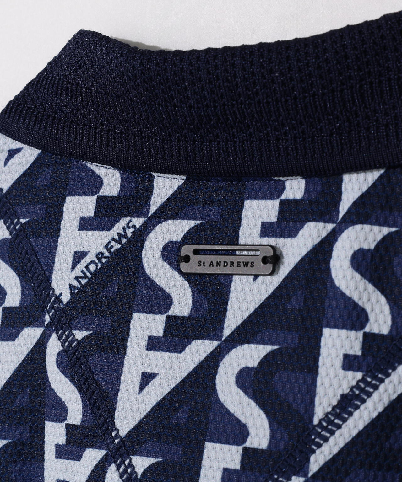 【吸水速乾】【UVカット】SAラインプリント半袖ポロシャツ (MENS)