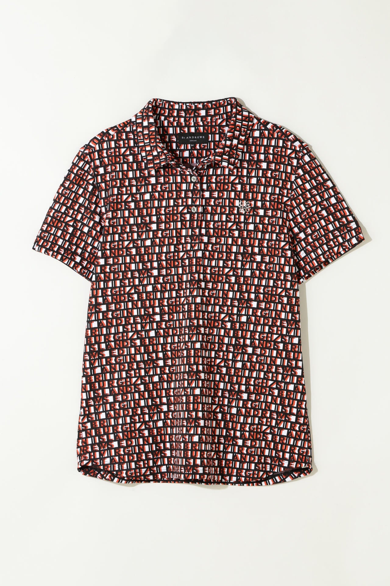 スクエアロゴジャガード半袖シャツ (WOMENS)
