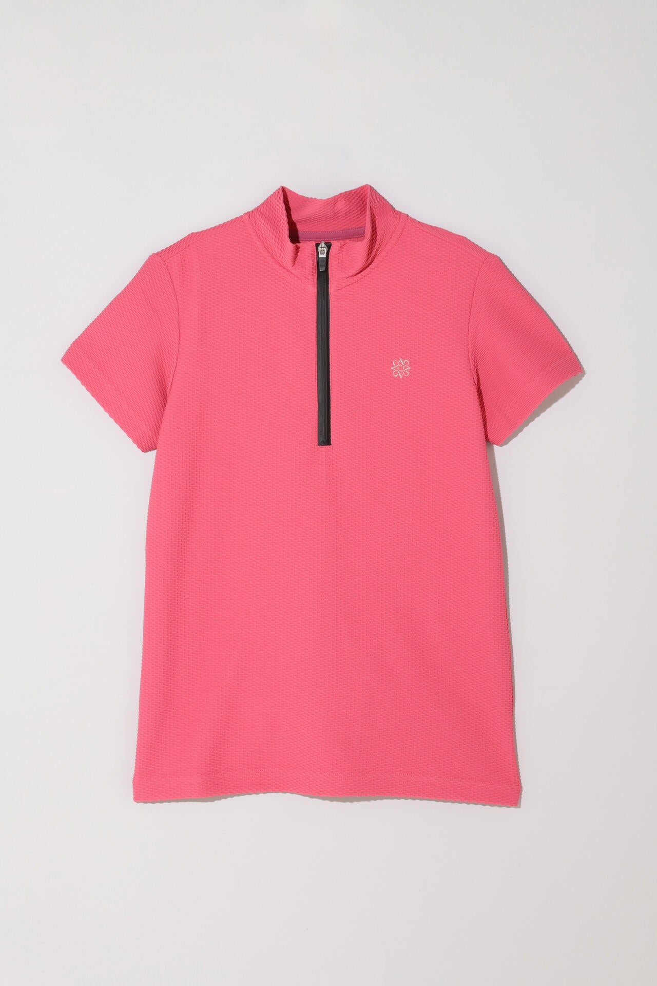 デルタ半袖 ハーフジップアップカットソー (WOMENS)