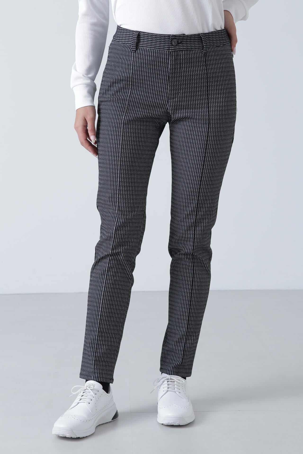 ストライプウェーブストレッチパンツ (WOMENS)