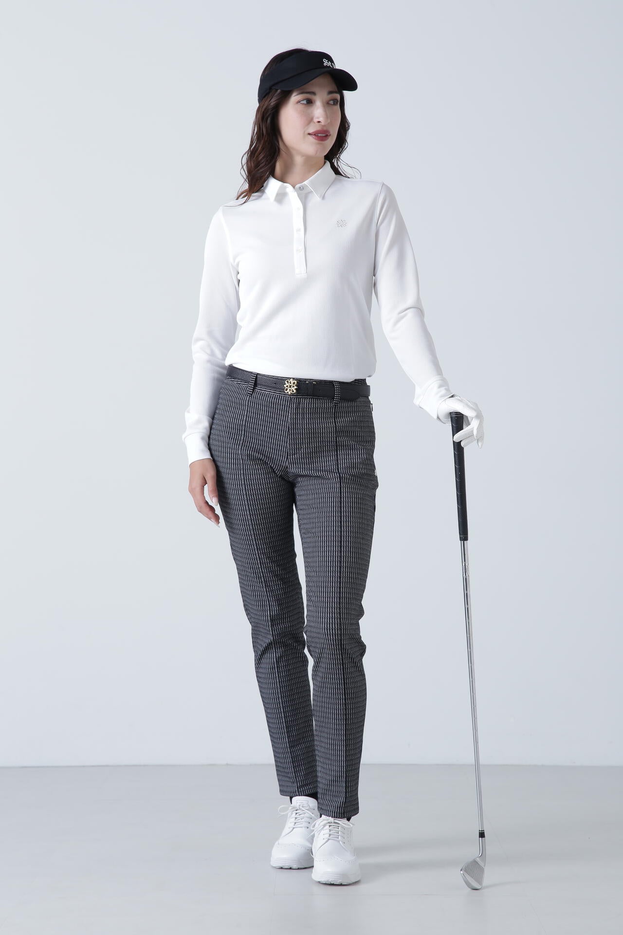 ストライプウェーブストレッチパンツ (WOMENS)