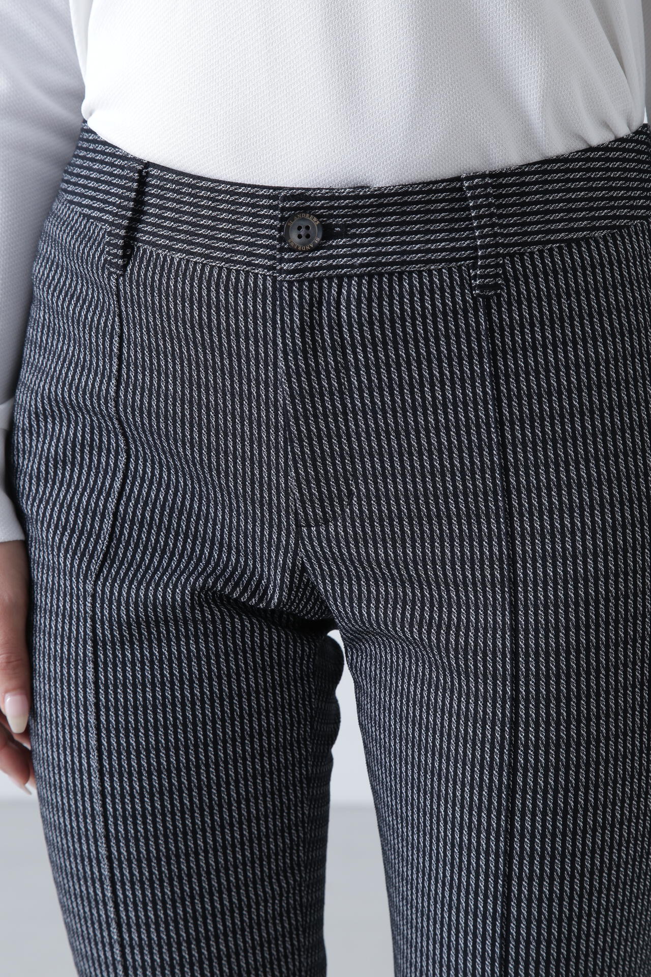 ストライプウェーブストレッチパンツ (WOMENS)