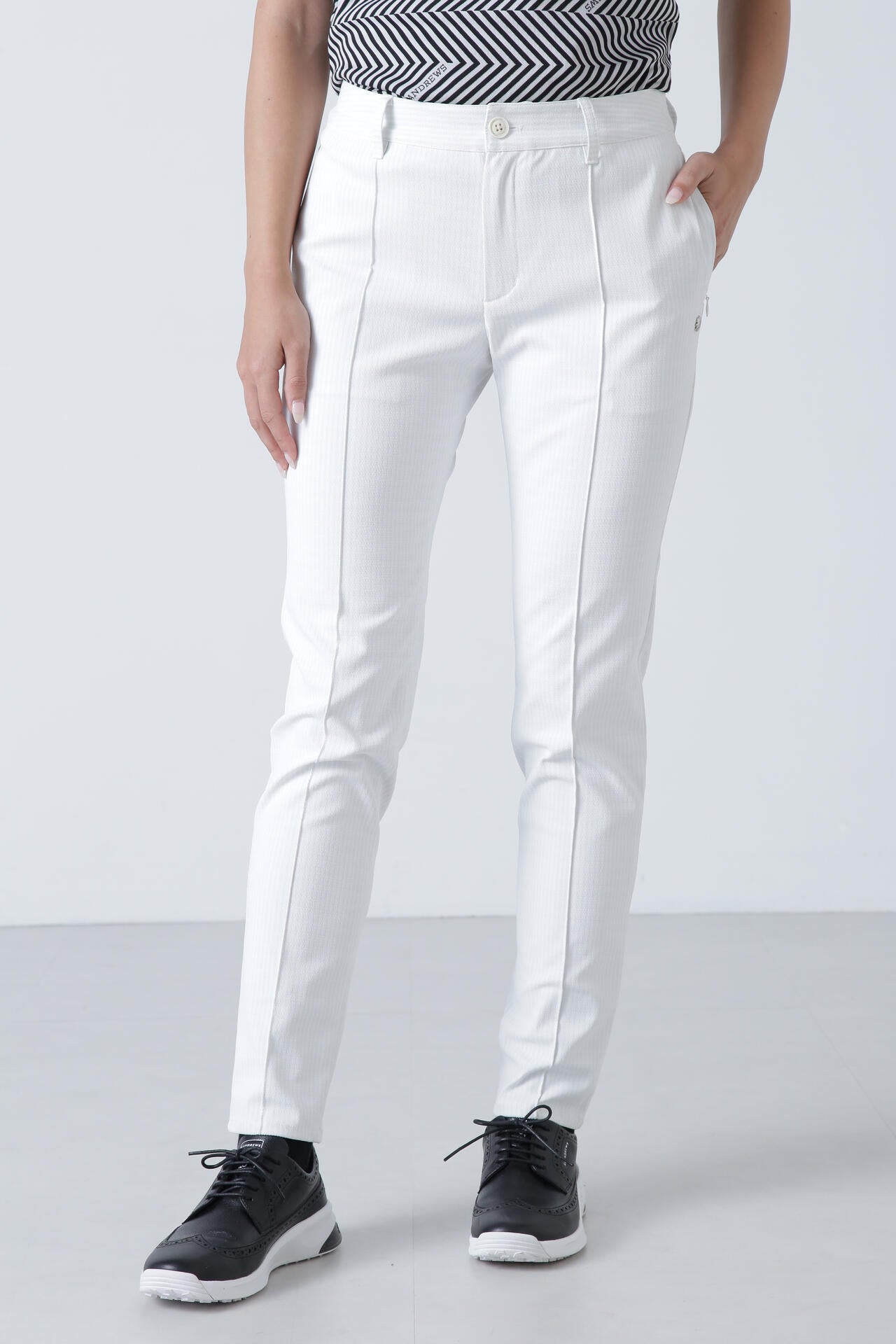 ストライプウェーブストレッチパンツ (WOMENS)