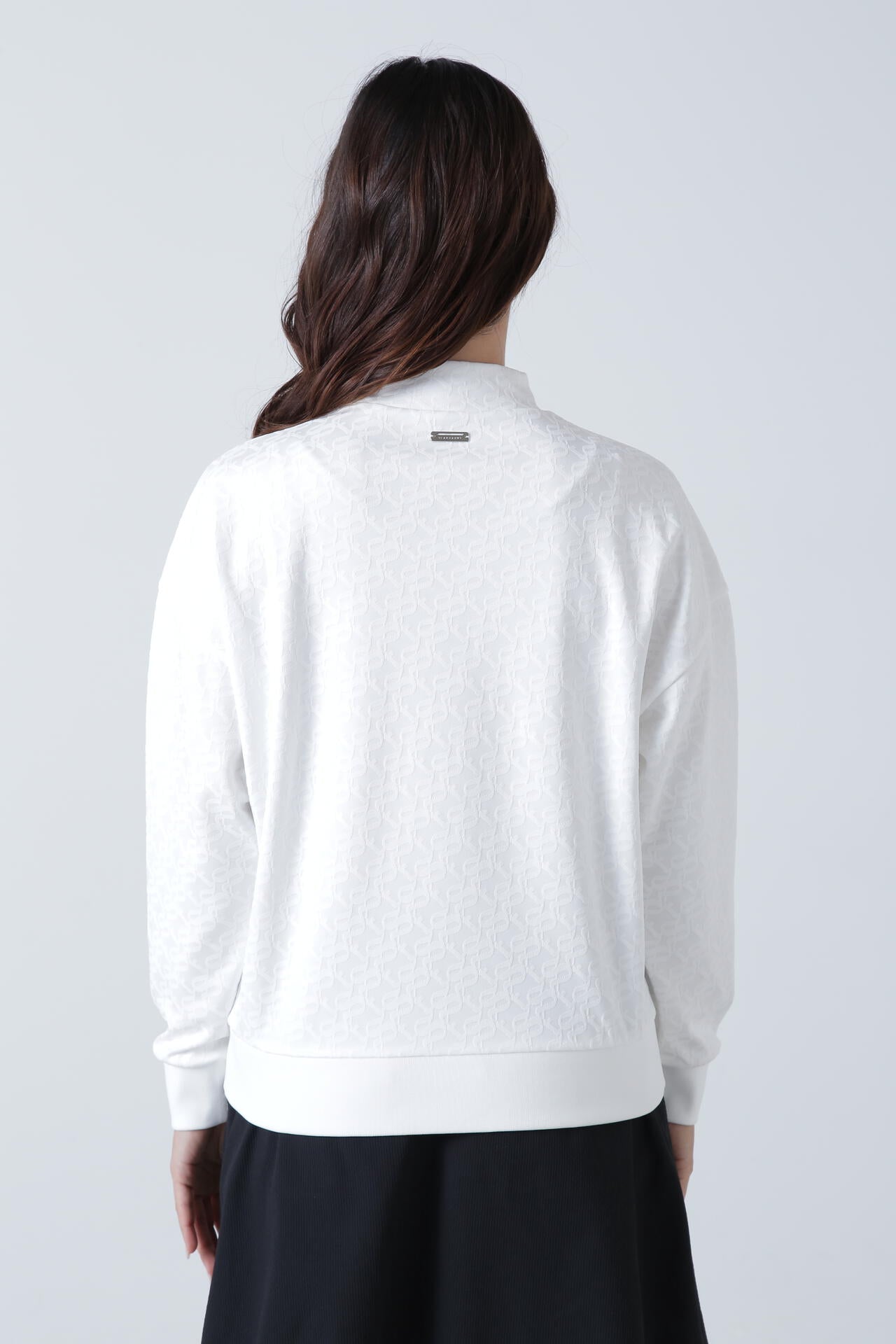 STAドットジャガード長袖ハイネックカットソー (WOMENS)