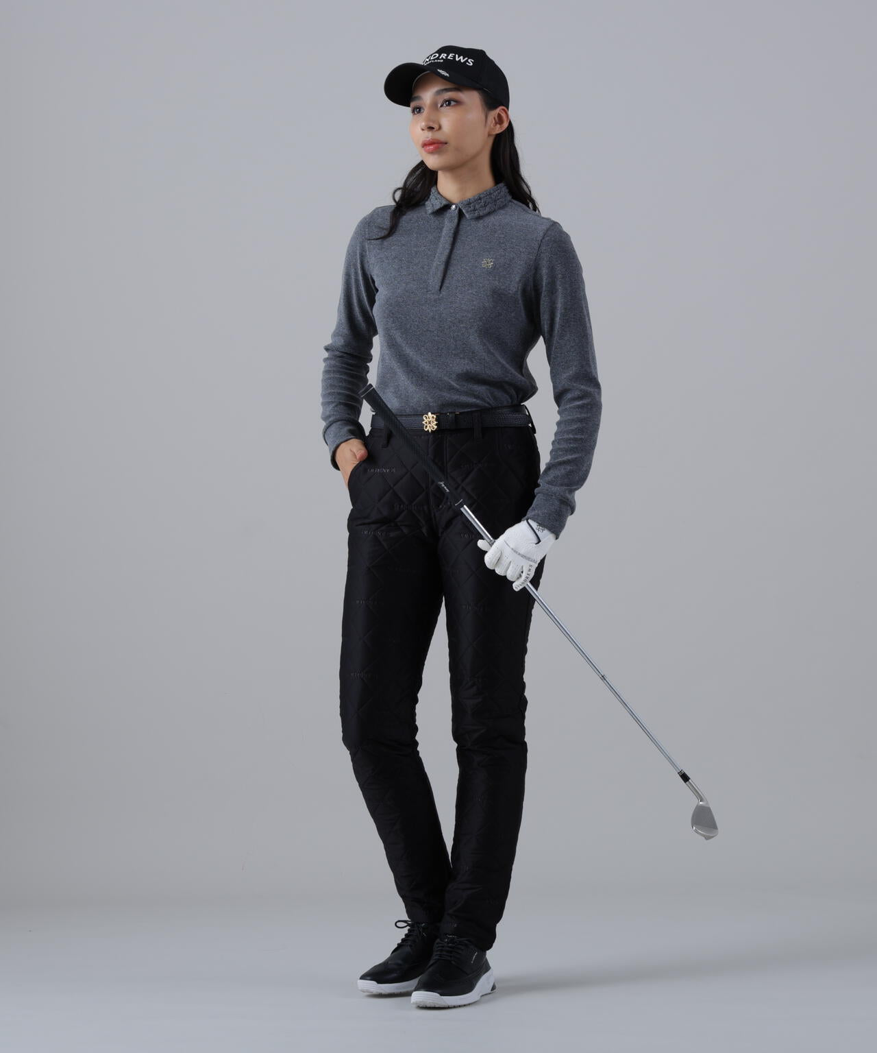 パイル長袖ポロシャツ (WOMENS)