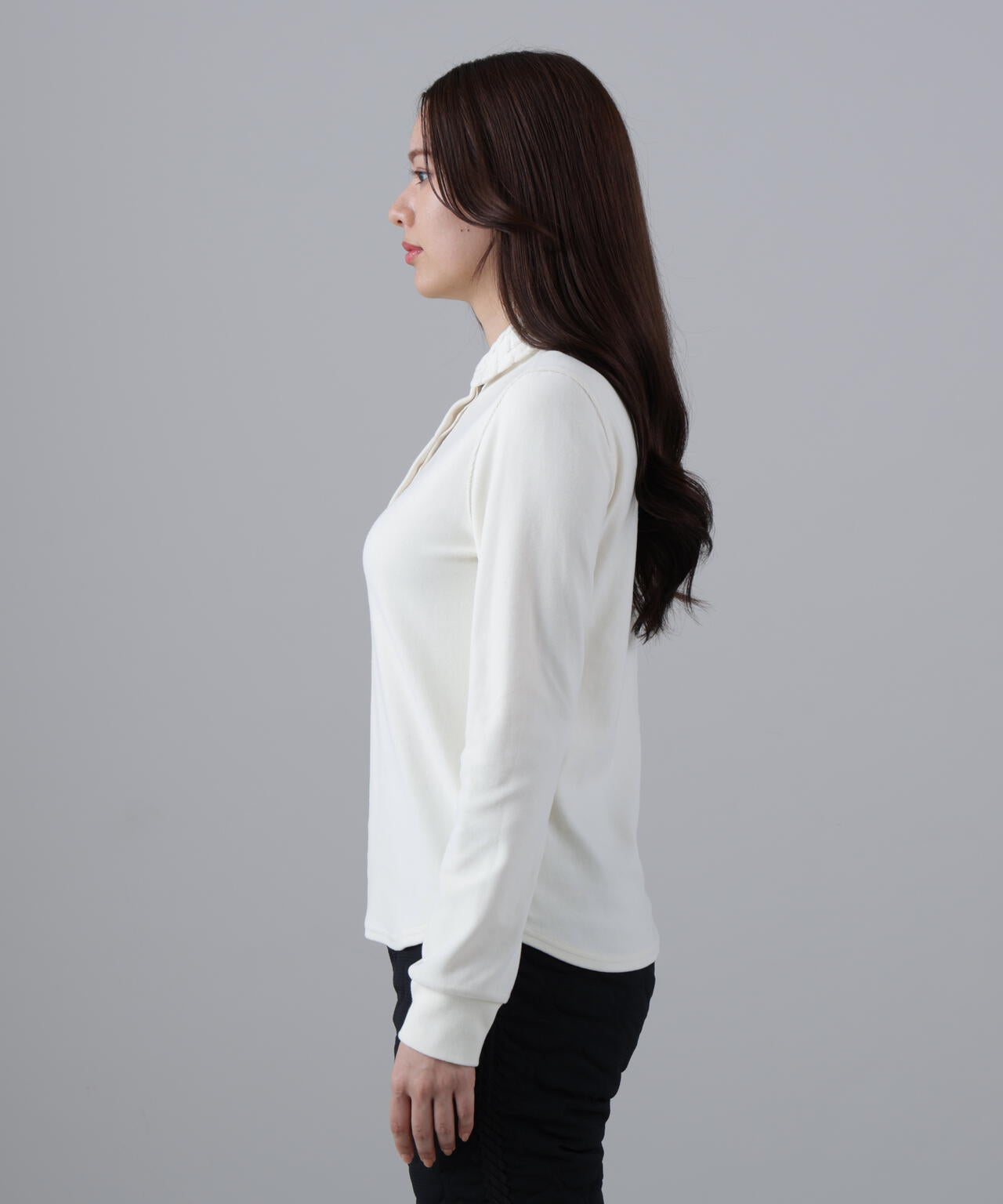 パイル長袖ポロシャツ (WOMENS)