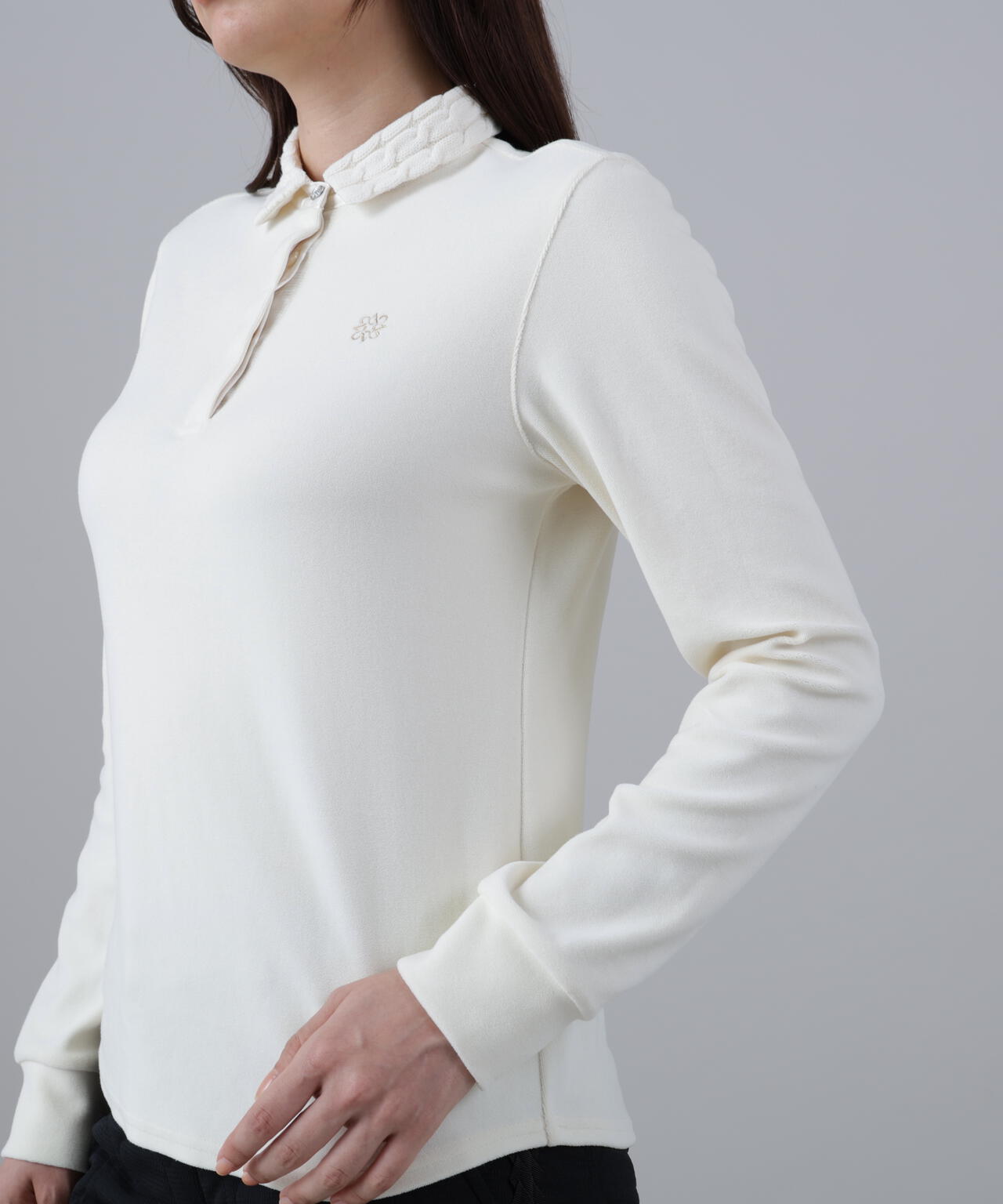パイル長袖ポロシャツ (WOMENS)