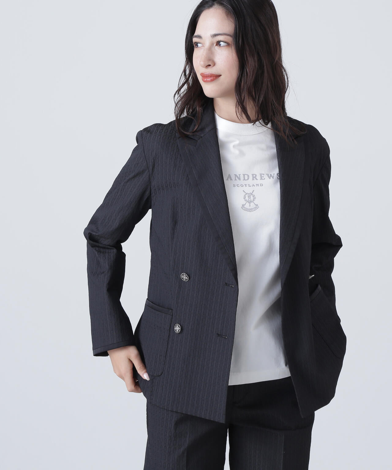ドットサークルジャガードジャケット (WOMENS)