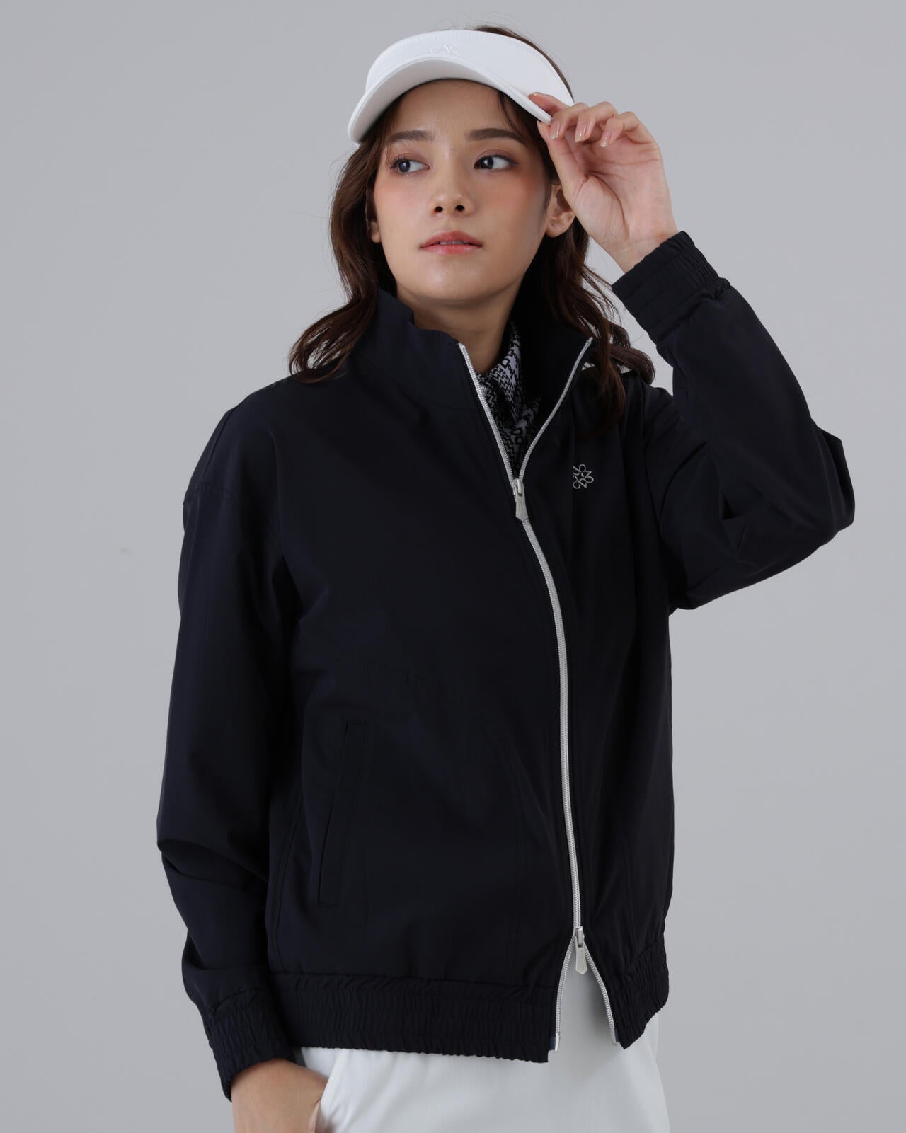 【撥水】【ストレッチ】ナイロンタフタブルゾン (WOMENS)