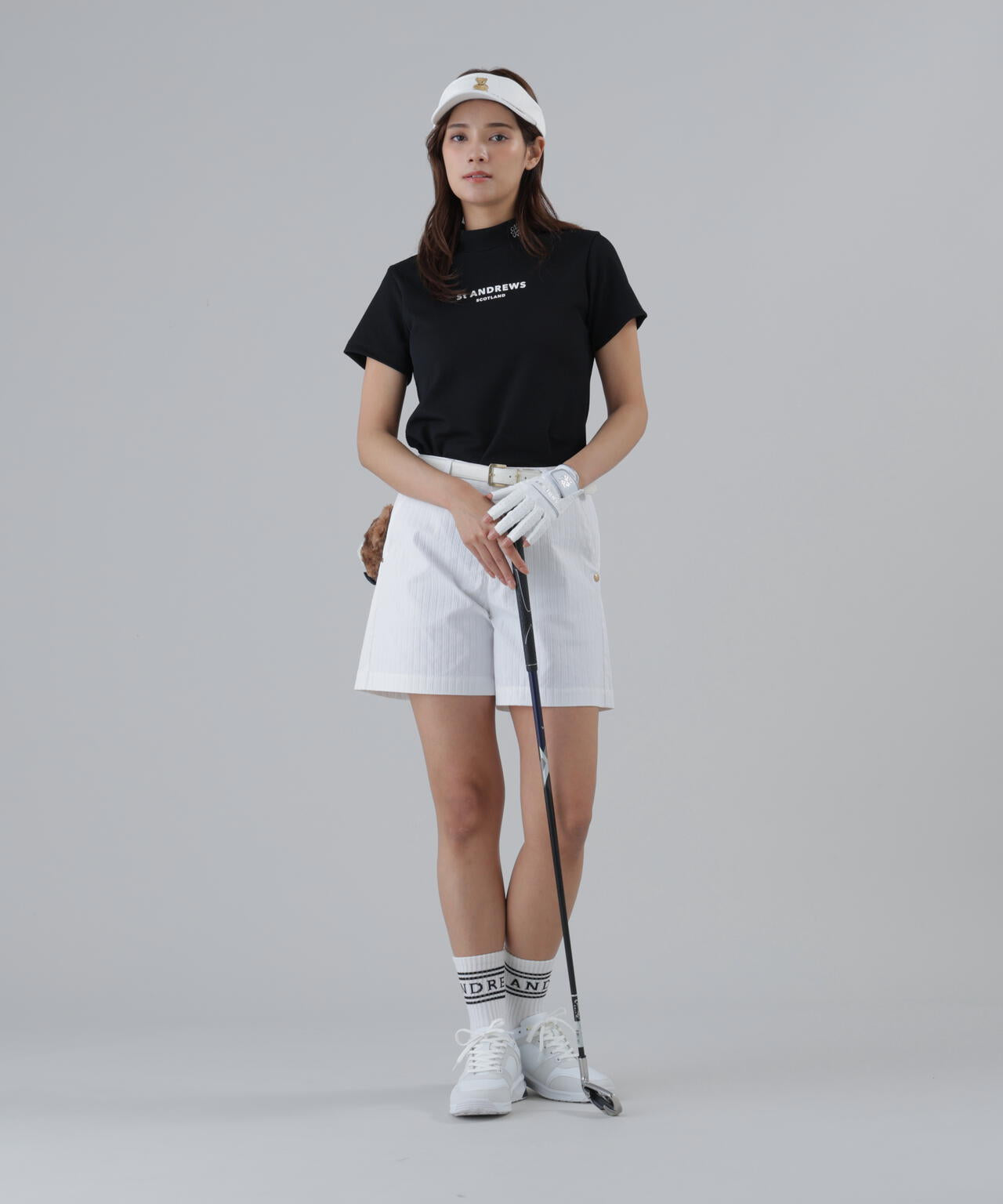 【ストレッチ】ドビーストライプショートパンツ (WOMENS)