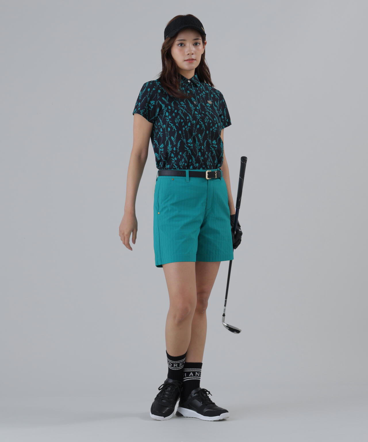 【ストレッチ】ドビーストライプショートパンツ (WOMENS)