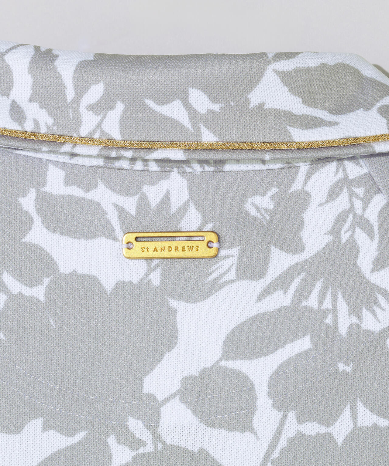【吸水速乾】COOLMAXシャドーボタニカルプリント半袖ポロシャツ (WOMENS)