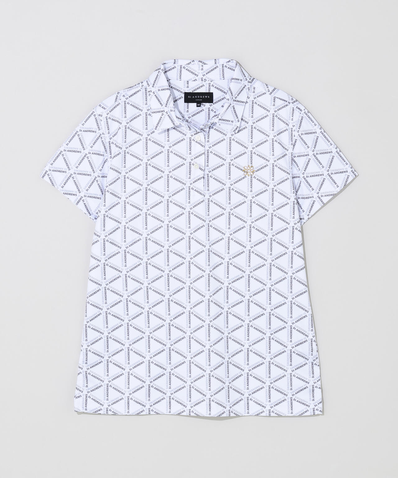 【吸水速乾】COOLMAXライアングルロゴプリント半袖シャツ (WOMENS)