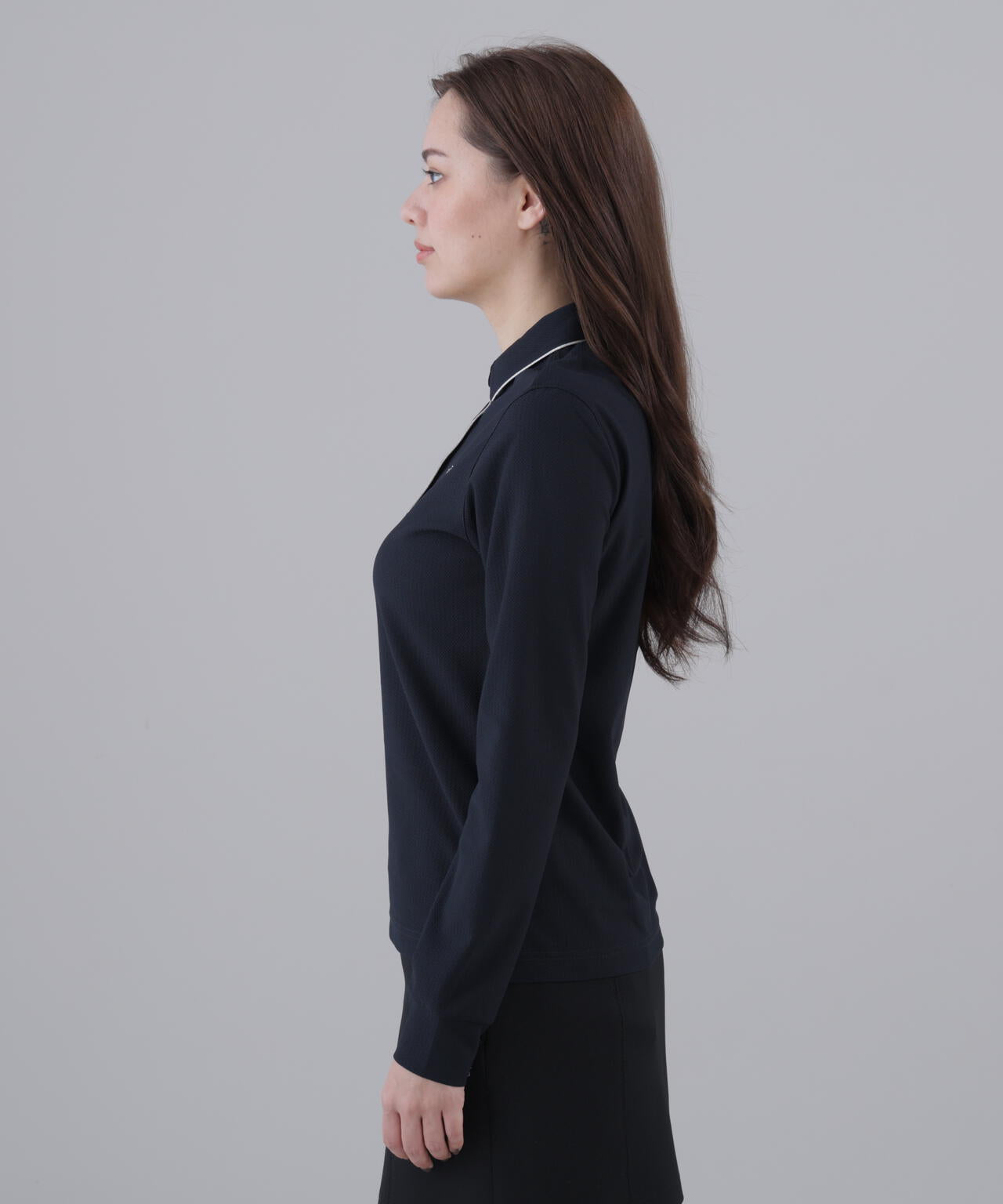【吸水速乾】【UVカット】SPX裏使いジャガード長袖シャツ (WOMENS)
