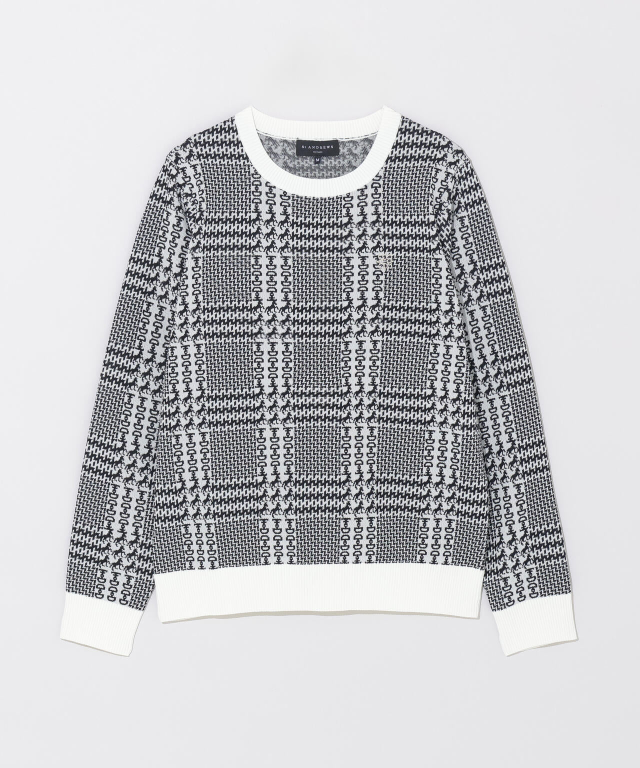 14Gホースビットチェックジャガードプルオーバーニット (WOMENS)
