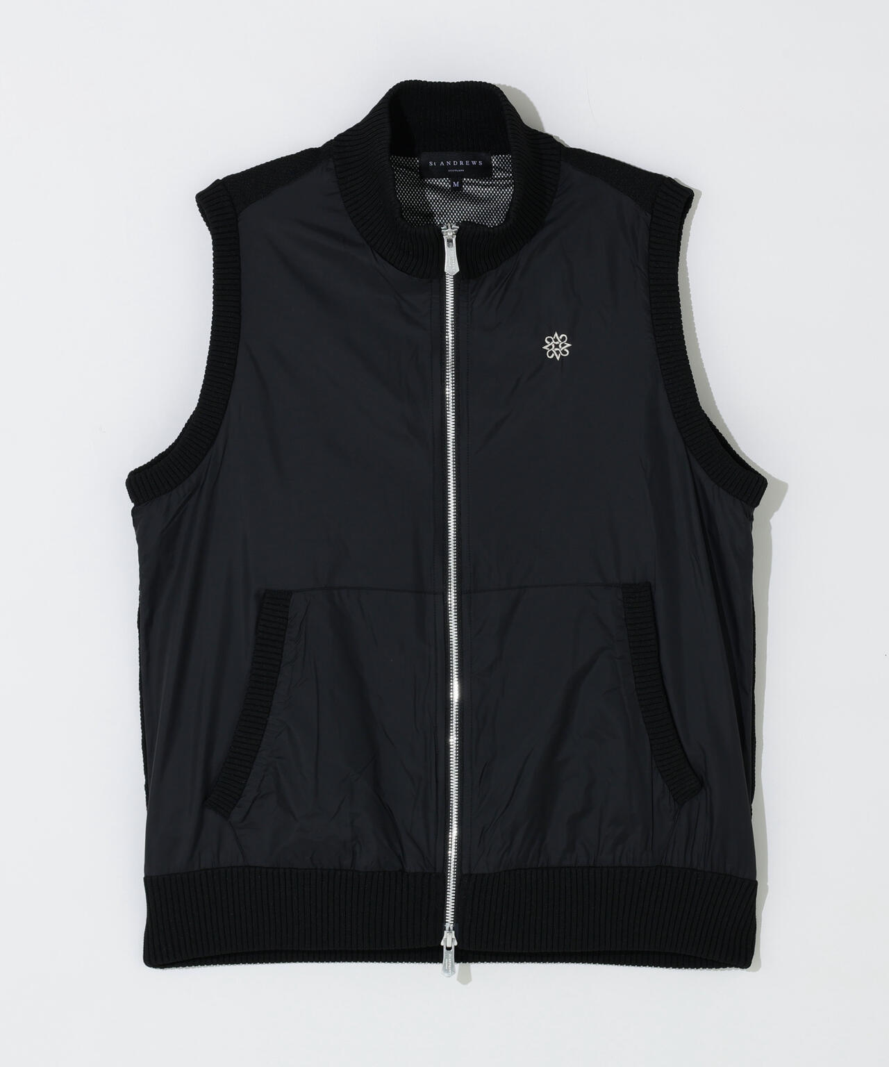 【防風】タフタ×ニットジップアップベスト (WOMENS)