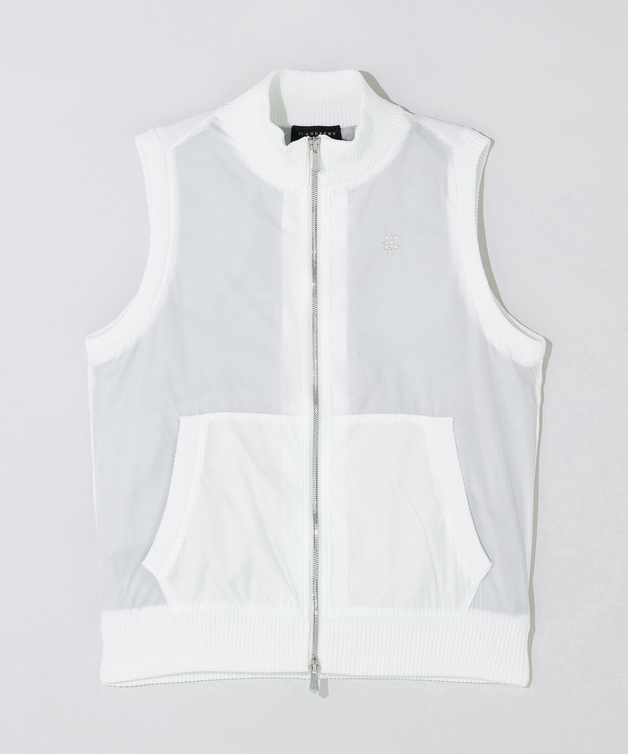 【防風】タフタ×ニットジップアップベスト (WOMENS)