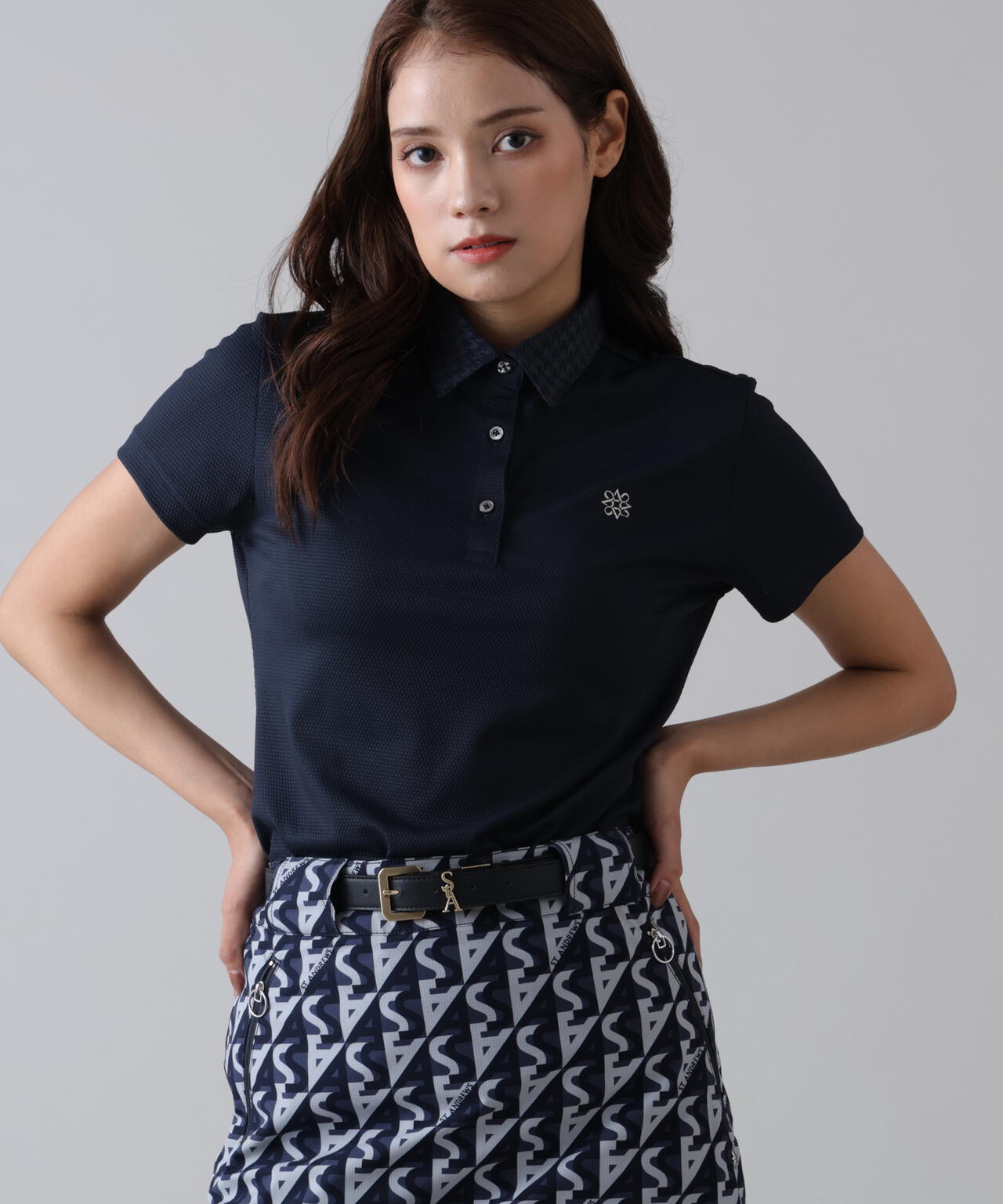 【吸水速乾】【UVカット】ポップコーンストレッチ半袖ポロシャツ (WOMENS)
