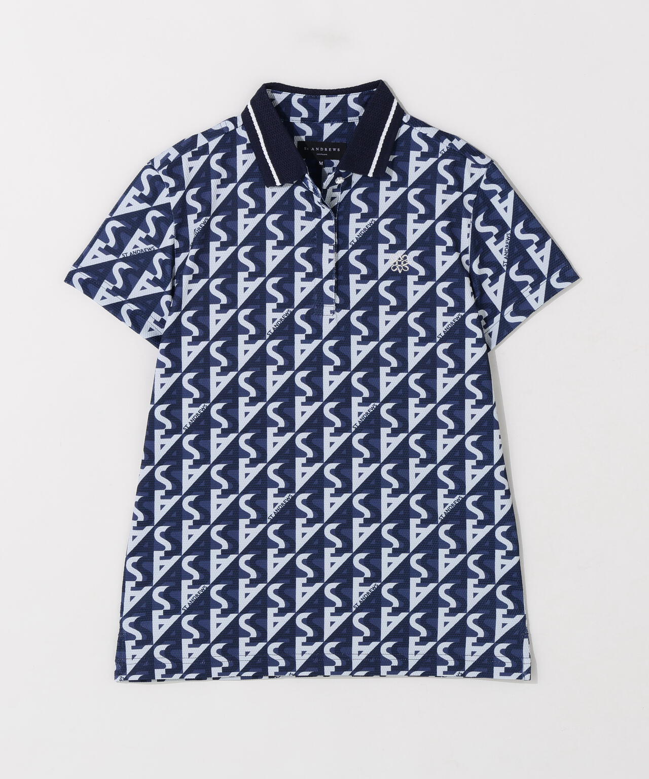 【吸水速乾】【UVカット】SAラインプリント半袖シャツ (WOMENS)