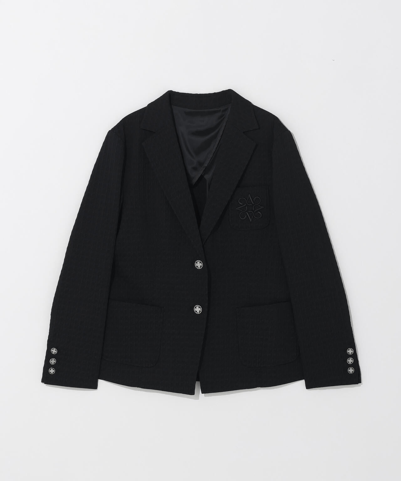 【ストレッチ】ふくれジャガードジャケット (WOMENS)
