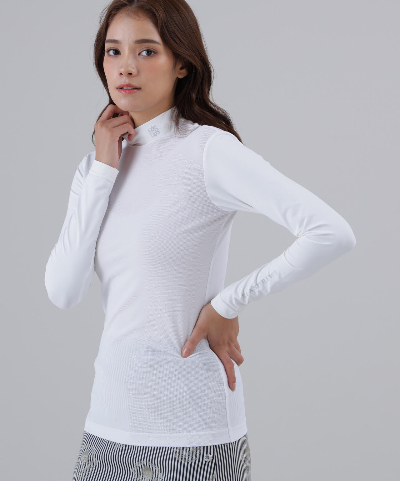 【吸水速乾】【UVカット】TWINCOT UV×メッシュ長袖ハイネックインナー (WOMENS)