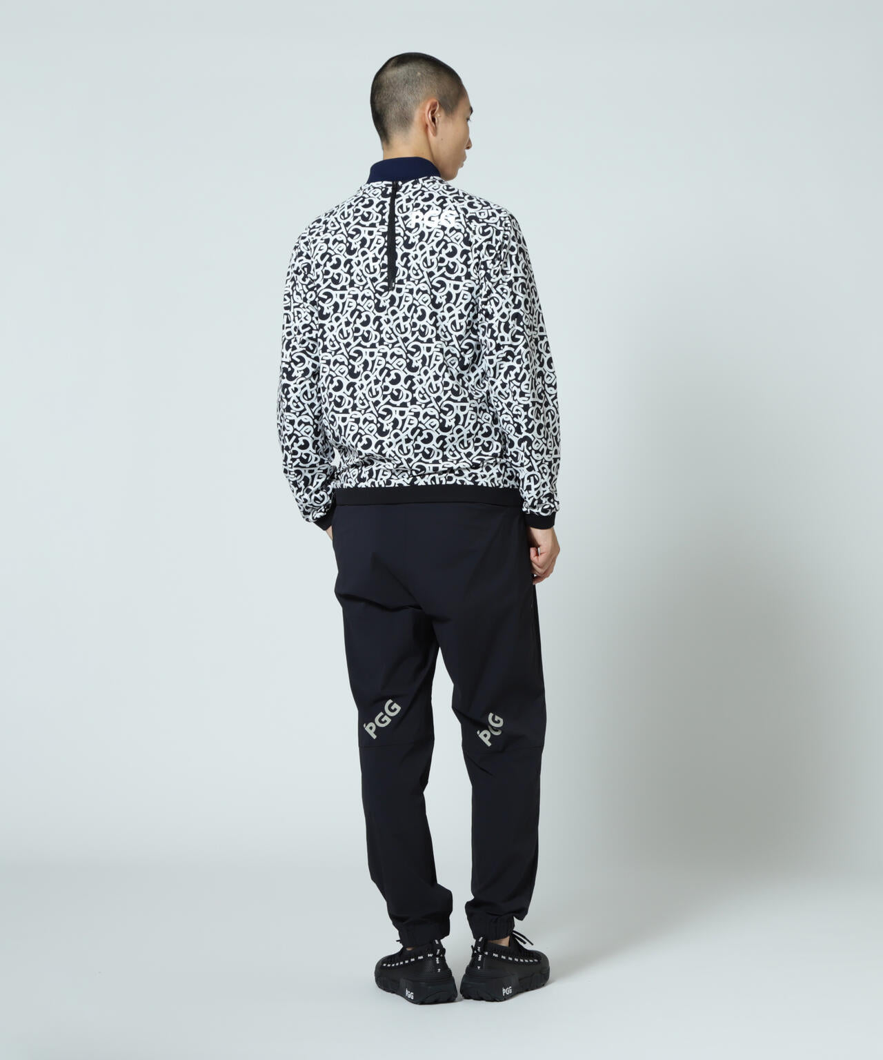 【PGG】【直営店舗&公式オンライン限定】Nyストレッチリップストップ×エプシロン ＜ロゴ総柄＞ (MENS)