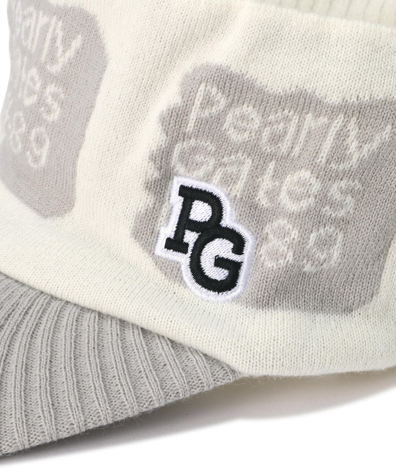 ブロックロゴ柄ニットバイザー (UNISEX)
