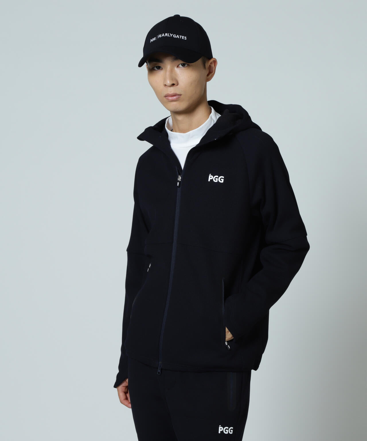 【PGG】【直営店舗&公式オンライン限定】Wラッセルメッシュ×OCTA フルジップフーディジャケット (MENS)