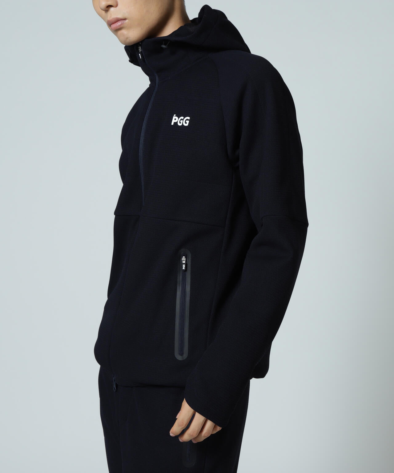 【PGG】【直営店舗&公式オンライン限定】Wラッセルメッシュ×OCTA フルジップフーディジャケット (MENS)