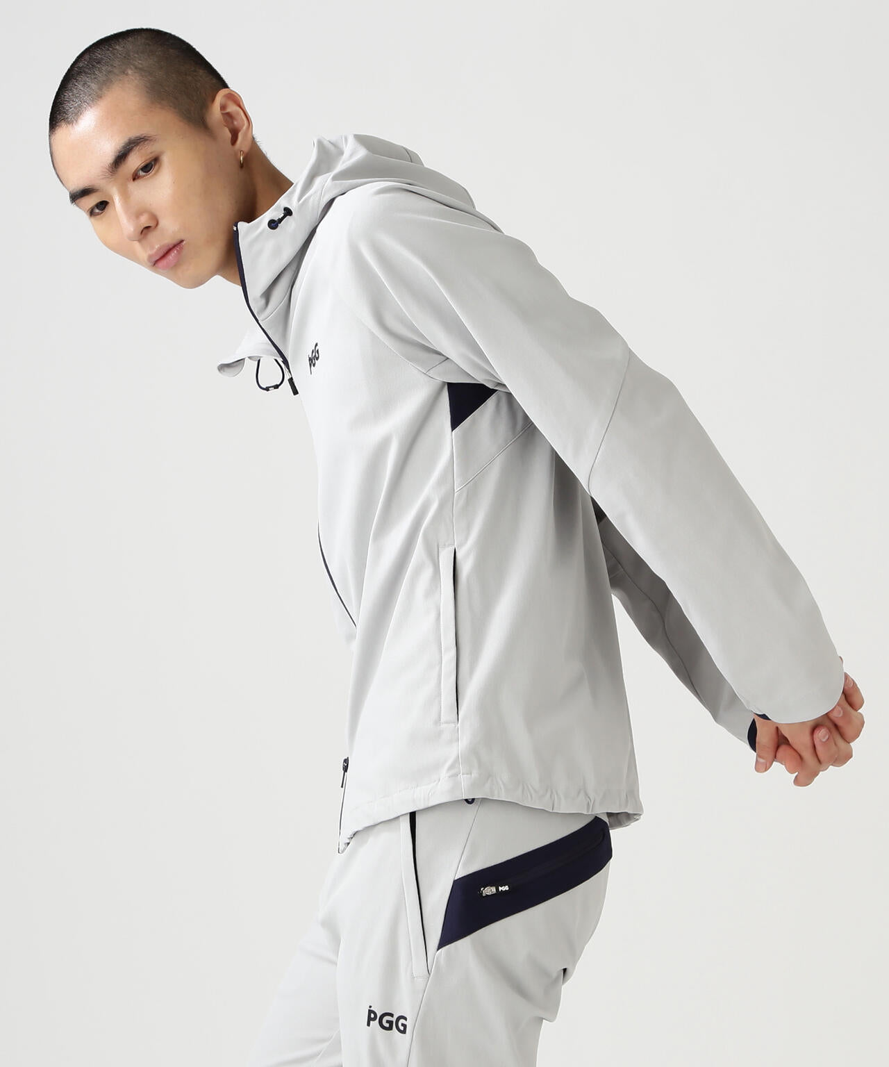 【PGG】【直営店舗&公式オンライン限定】TEXBRIDトリコットフルジップフーディブルゾン (MENS)