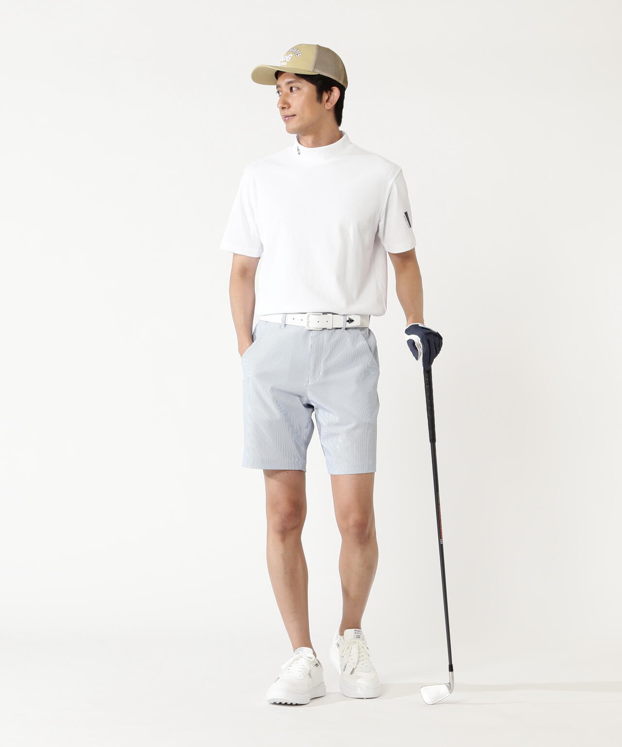 ストライプPeストレッチサッカーショートパンツ