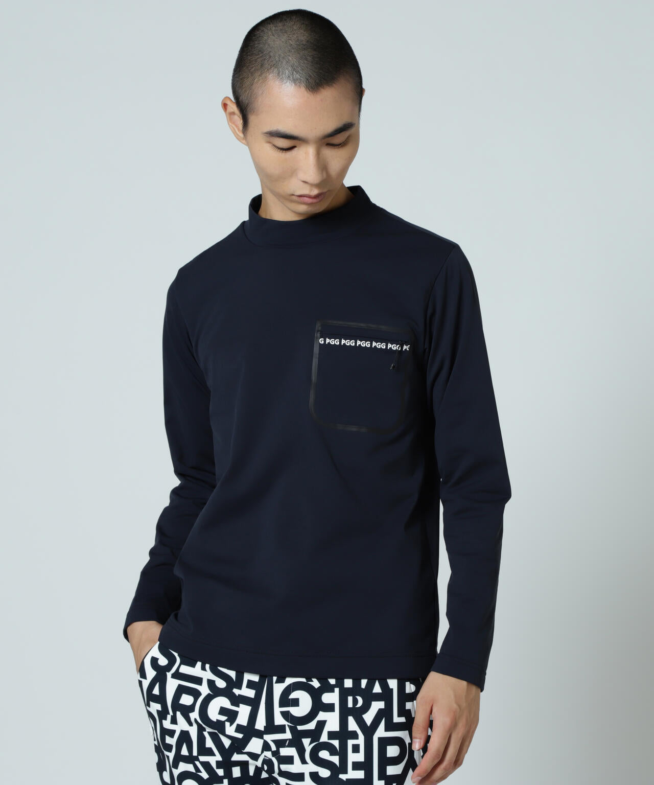 【PGG】【直営店舗&公式オンライン限定】超KARUISHI長袖ハイネックカットソー (MENS)