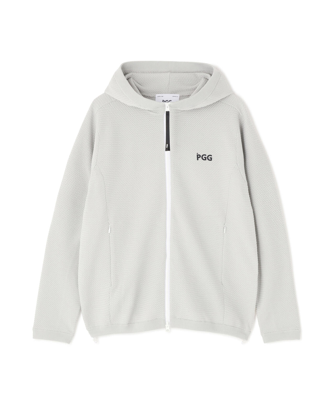【PGG】【直営店舗&公式オンライン限定】ポリエステルヤーンmmフルジップフーディニットブルゾン (MENS)