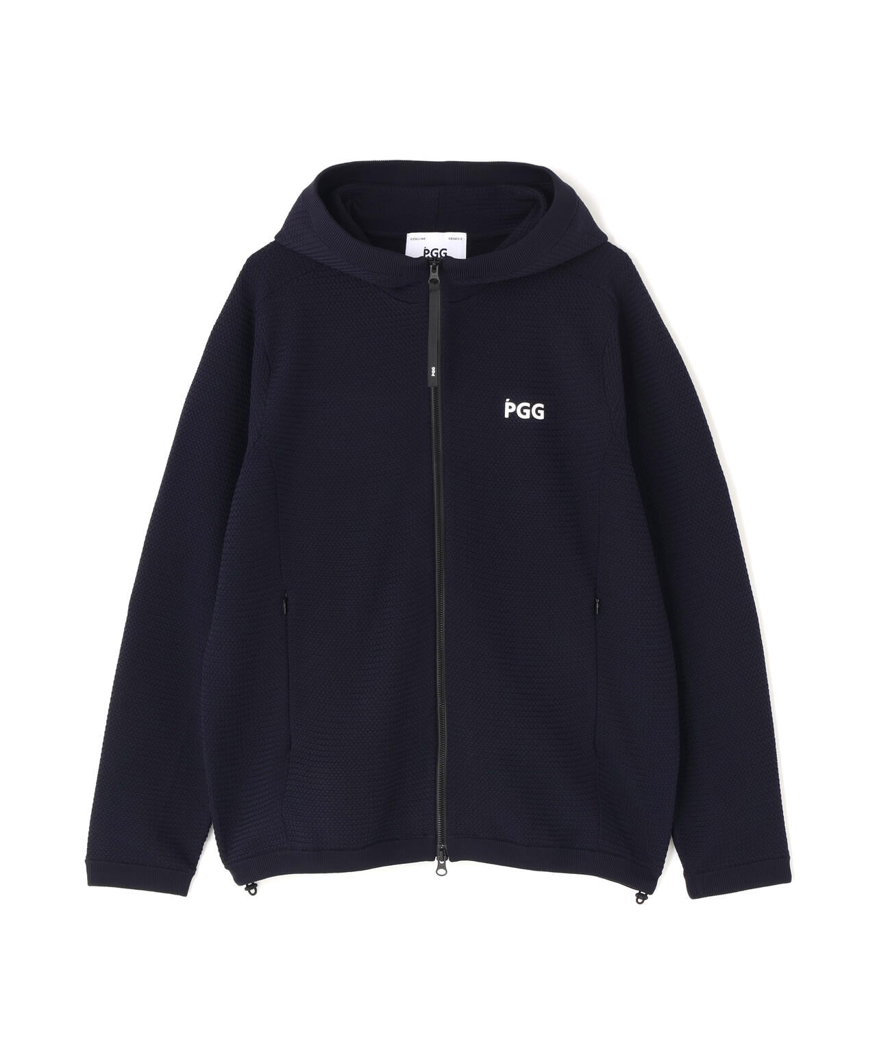 【PGG】【直営店舗&公式オンライン限定】ポリエステルヤーンmmフルジップフーディニットブルゾン (MENS)