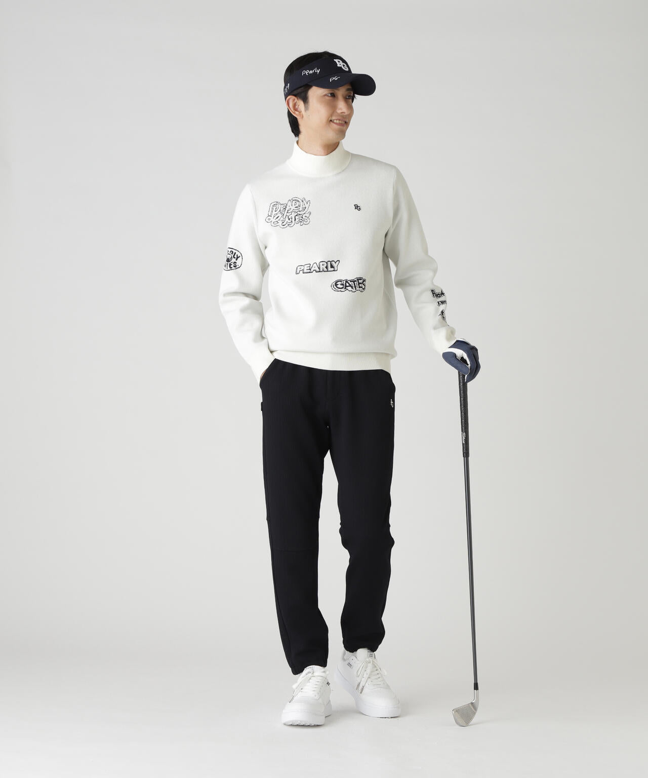 14GダブルJQ×ワッペン風ハイネックニットプルオーバー