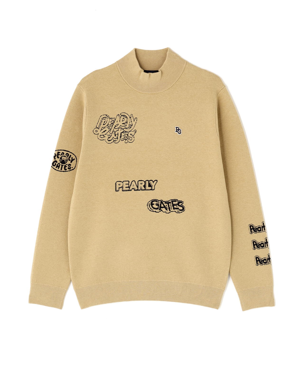 14GダブルJQ×ワッペン風ハイネックニットプルオーバー