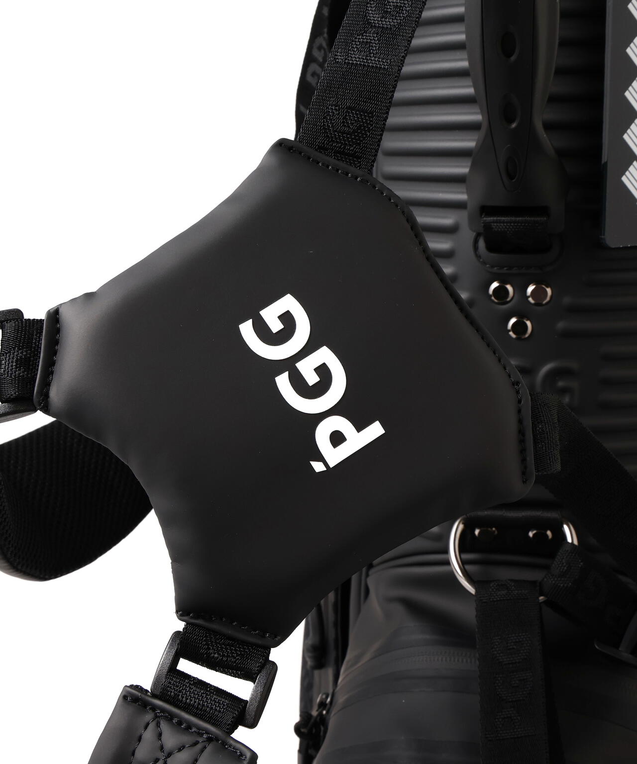 【PGG】【直営店舗&公式オンライン限定】Wovenロゴスタンド式キャディバッグ (46インチ対応) (UNISEX)