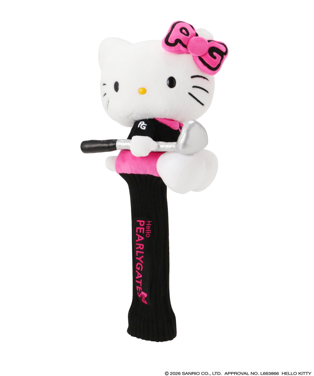【Hello Kitty×PEARLY GATES】ぬいぐるみフェアウェイウッド用ヘッドカバー (UNISEX)