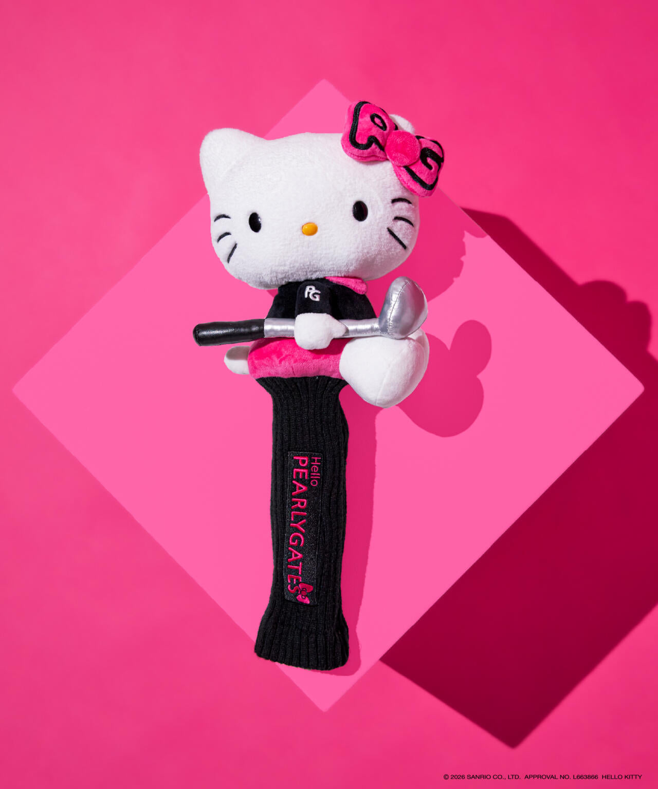 【Hello Kitty×PEARLY GATES】ぬいぐるみフェアウェイウッド用ヘッドカバー (UNISEX)