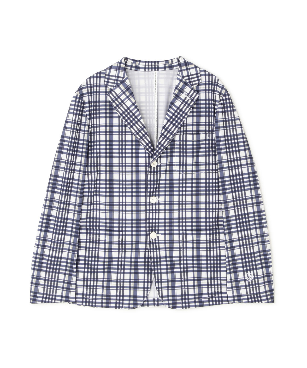 Peストレッチトリコットメッシュジャケット ＜チェック柄＞ (MENS)