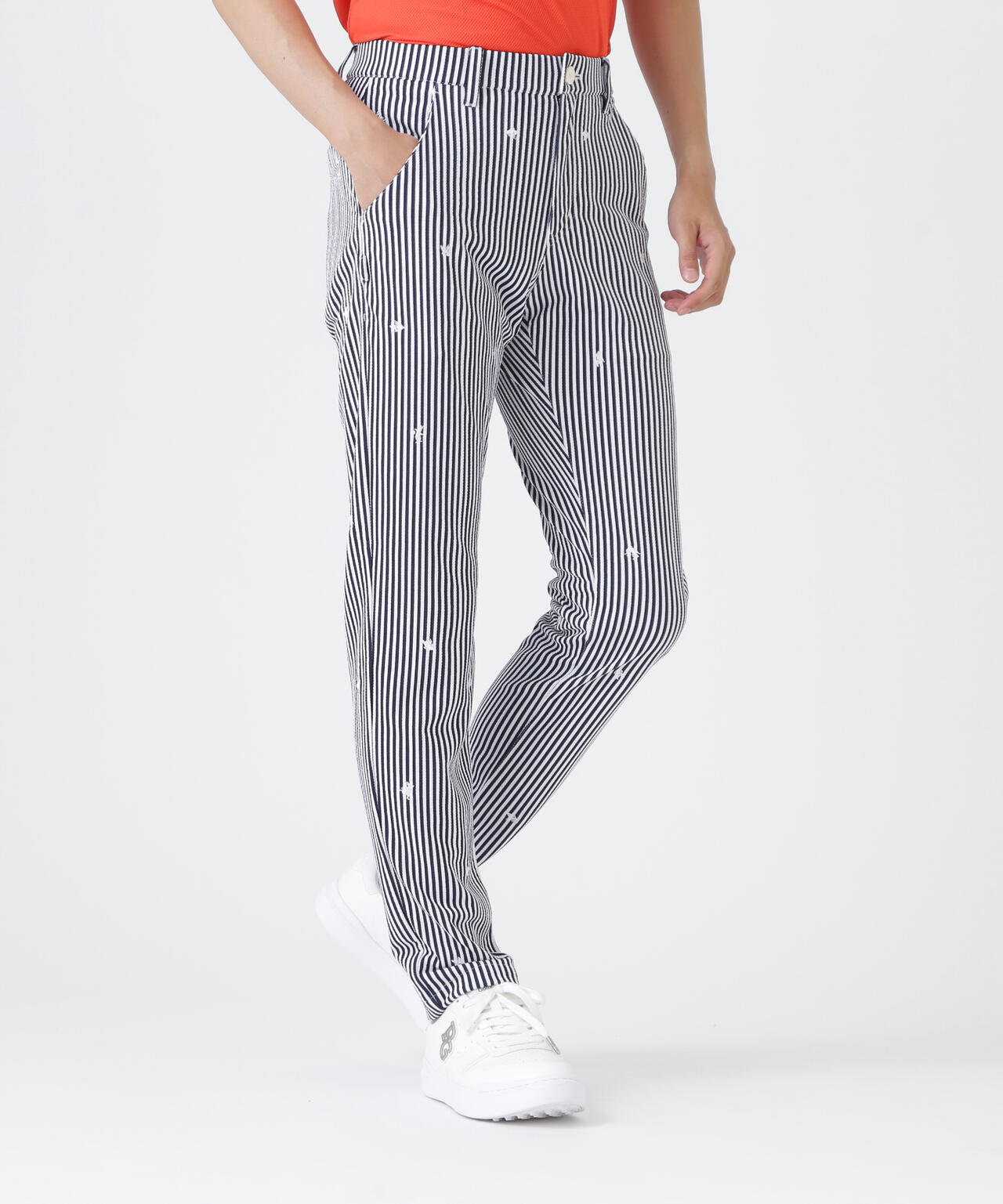 鹿の子サッカーストライプパンツ (MENS)