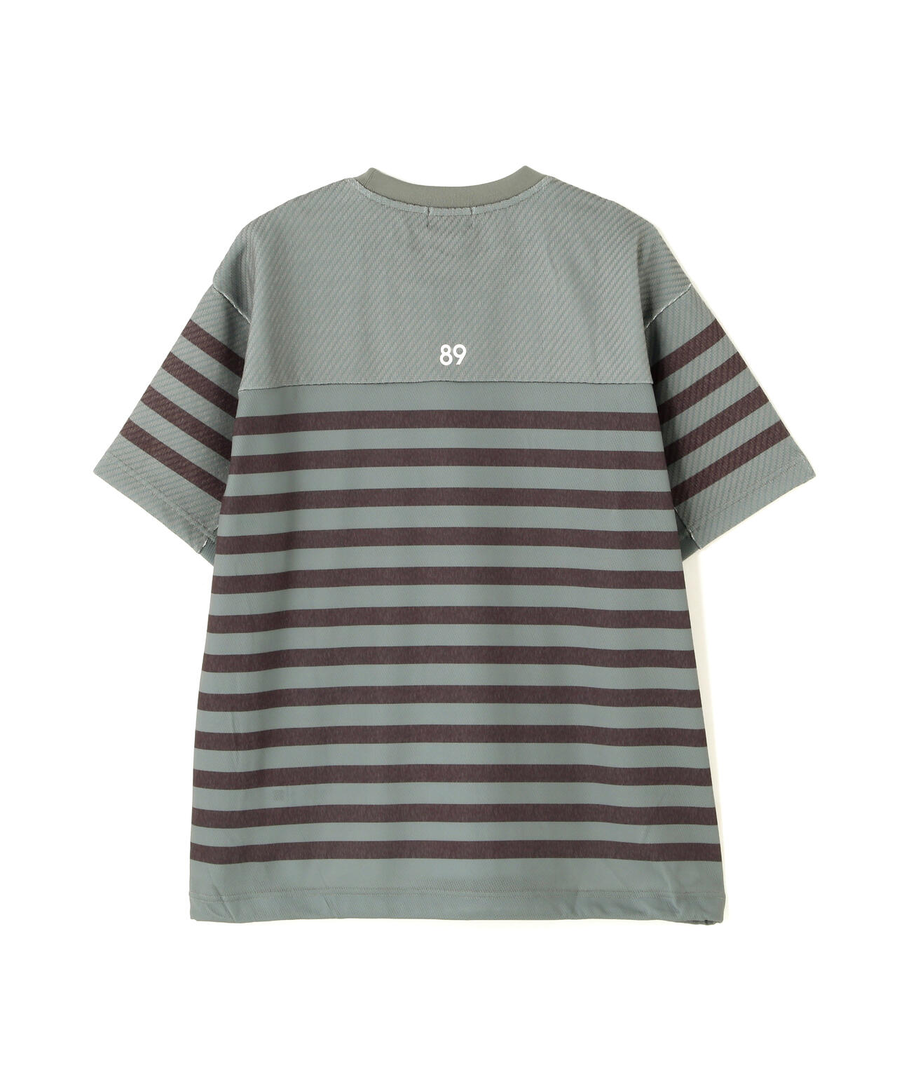 リサイクルモールカルゼクウォーター半袖クルーネックプルオーバー ＜ボーダー柄＞ (MENS)