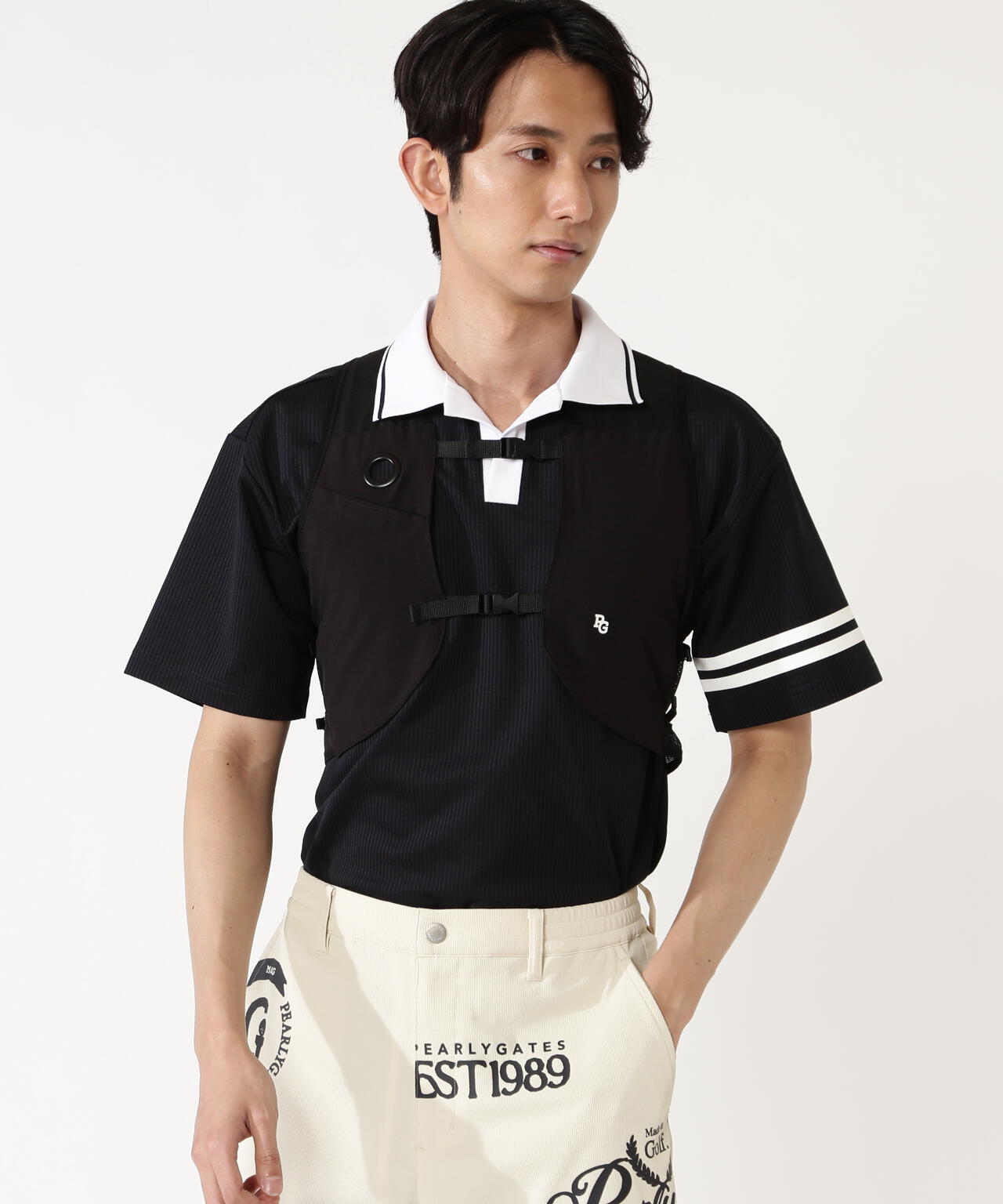 H:182cm/C:93/W:77/H:91 着用サイズ：L