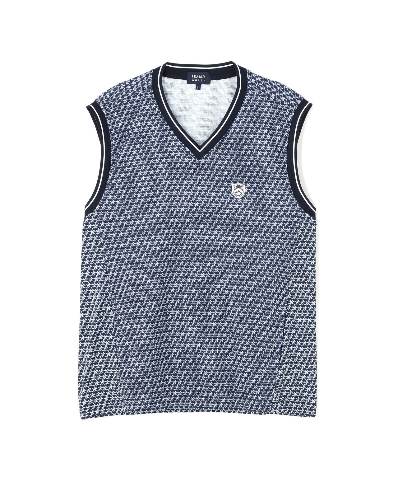 メッシュアンドメッシュVネックベスト ＜もちうさぎ柄＞ (MENS)